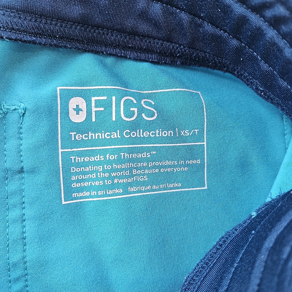 Tall Figs Pants Women's XS Tall, Teal, Good Used Condition GUC - Picture 8 of 10